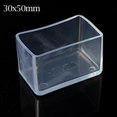 thumbnail image 1 of Luckyn Chair Leg Cap Covers Clear, 12 Pcs Rubber Chair Leg Rectangle Covers Furniture Table Feet Floor Protectors, 1 of 4