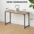 thumbnail image 3 of BestOffice Modern Computer Desk for Home Office, Writing Study Table with Metal Frame, White, 3 of 7