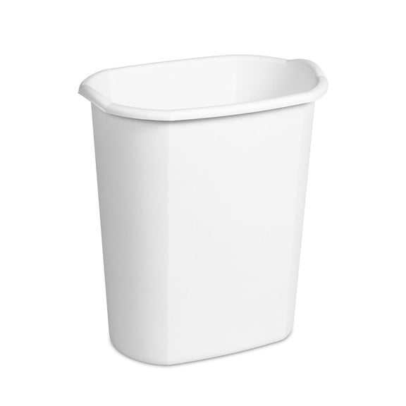 Sterilite 11.4L OPP Rectangular Wastebasket- White
