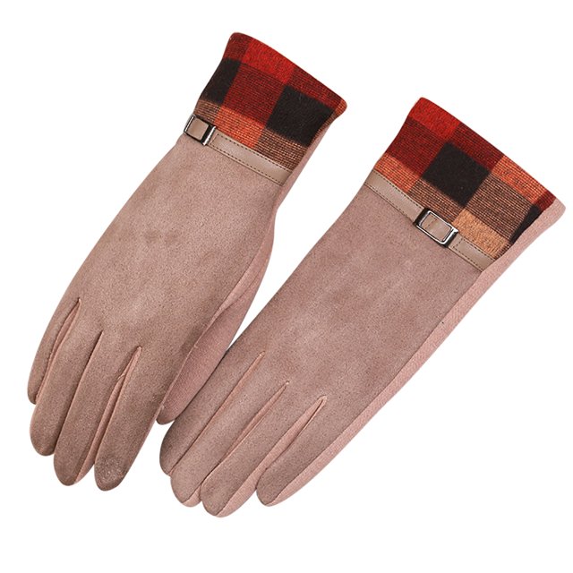 Driving Gloves Fashion Grid Design Winter Gloves Touch Screen Gloves for Ladies