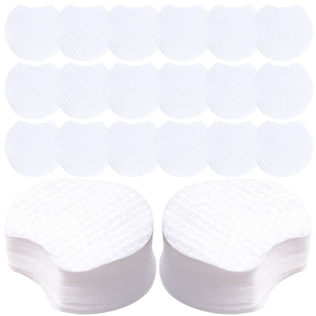 900Pcs Makeup Remover Pads Thick Face Pads Makeup Cleaning Pads Disposable Cosmetic Pads. The image shows a stack of round, white, non-woven fabric pads with a textured surface, designed for makeup removal and facial cleansing. These lightweight and travel-friendly pads measure approximately 5.8 cm in diameter and are suitable for sensitive skin. Ideal for daily use, they effectively remove makeup, dirt, and oil, leaving the skin fresh and smooth.