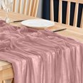 thumbnail image 4 of Boho Gauze Green Wedding Table Runner Fabric Kitchen Dining Holiday Table Decor For Home Party Indoor, 4 of 5
