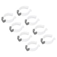 thumbnail image 1 of Unique Bargains T12 U Clips Holder Bracket for LED Light Bulb Mounting Bracket Fluorescent Tube Holder Clamps White 8 Pack, 1 of 5