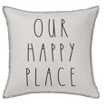 thumbnail image 1 of hometrends Boutique "Our Happy Place" Decorative Pillow, 1 of 4