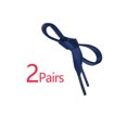 thumbnail image 3 of INSPIRE CHIC Unisex Solid Color Flat 0.4'' Wide Ribbon Shoelaces 2 Pairs 120cm/47.2" Navy Blue, 3 of 6