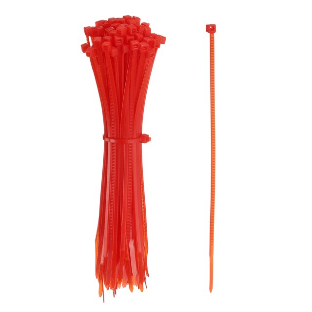 Zip Ties Plastic Cable Ties, Self-Locking Wire Zip Tie 6 Inch - (1000 Pack, Red)