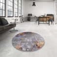 thumbnail image 3 of Ahgly Company Indoor Rectangle Mid-Century Modern Puce Purple Oriental Area Rugs, 8' x 12', 3 of 6