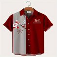 thumbnail image 1 of Men‘s Creative Christmas Stitching Striped Shirt With Pockets, 1 of 6
