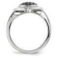 thumbnail image 2 of Sterling Silver Champagne Diamond Heart Ring Size 8, 2 of 3