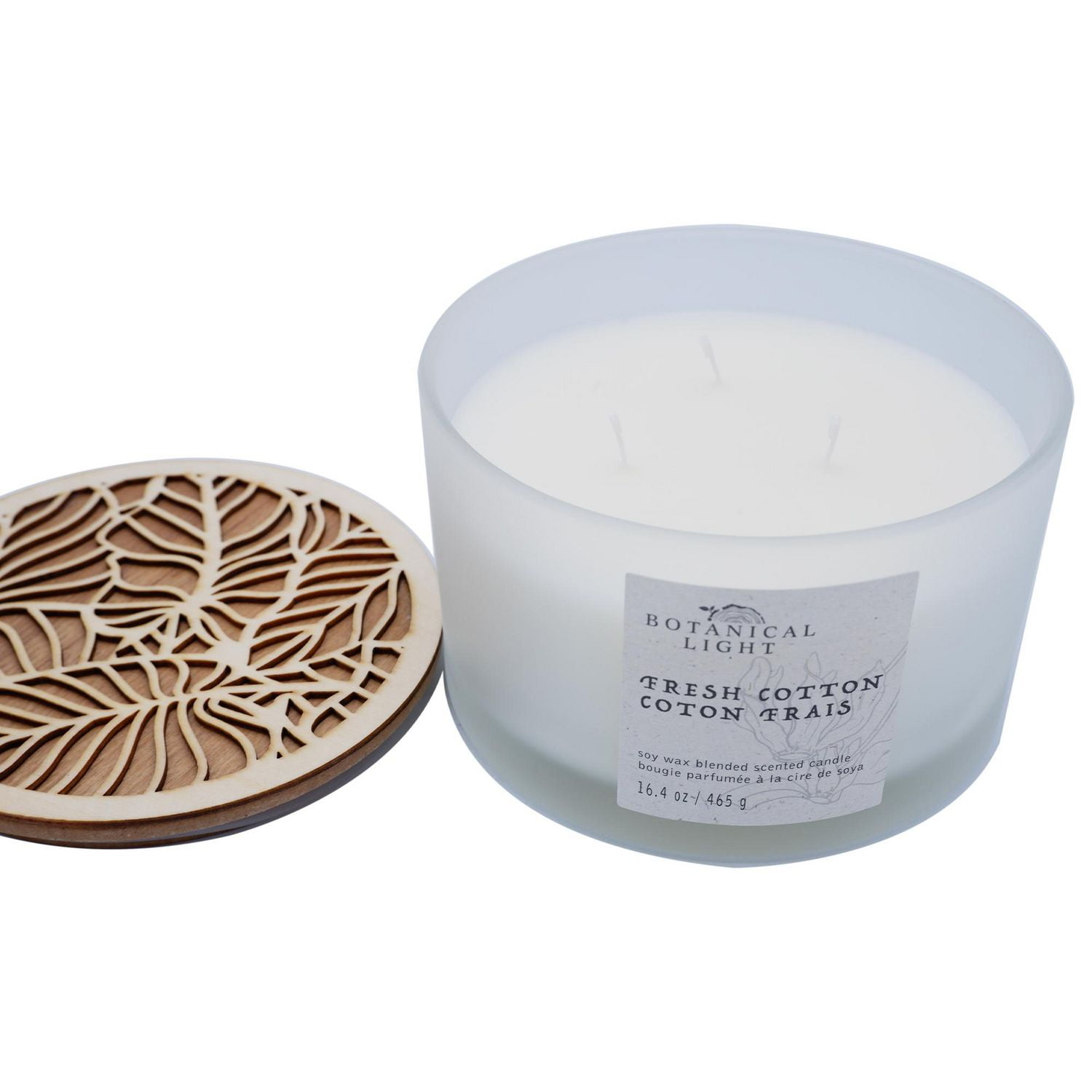 465g Coton frais BOUGIE PARFUMÉE À LA CIRE DE SOYA