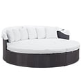 thumbnail image 3 of Modway Convene Outdoor Patio Wicker Rattan Canopy Sectional Daybed in Espresso White, 3 of 5