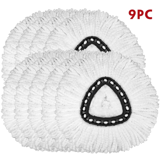 Mop Heads for Vileda/O Cedar EasyWring Spin Mop Microfiber Refill, Easy Cleaning Mop Head Replacement-9Pack