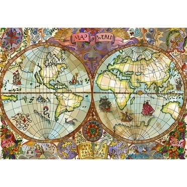 Casse-Tête Carte de l'Atlas Mondial des 1000