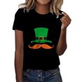 thumbnail image 1 of QIPOPIQ T-Shirts à Manches Courtes pour Femmes à Col Rond T-Shirts de la Saint-Patrick Hauts T-Shirt Shamrock T-Shirt Vert Tunique T-Shirts de la Saint-Patrick Imprimés T-Shirts à Col Rond pour Dames T-Shirts de Fête T-Shirts Graphiques Aubaines, 1 of 4