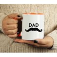 thumbnail image 4 of Inkdotpot Dad 11oz CeramicCoffee Mug Novelty Gift For Daddy Fathers Day Gift Mug-Orange, 4 of 5