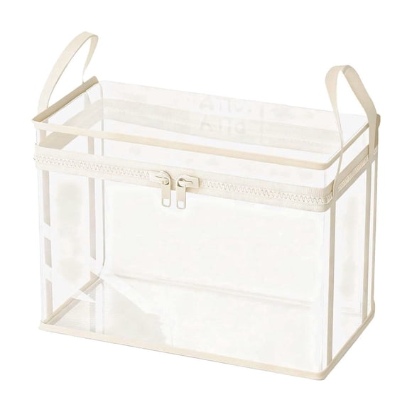 Boîte de Rangement en Plastique 5 Gal Claire Transparente Organiseur de Livres pour Maison Salle de Classe Bureau Étagère Empilable avec Couvercle