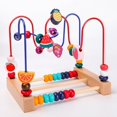 thumbnail image 3 of Wooden Bead Maze Bead Maze Toy Baby Roller Coaster Toddler Roller Coaster Bead Roller Coaster Wooden Bead Maze Roller Coaster Educational Circle Toy Coordination Ability Practicing, 3 of 6
