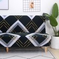 thumbnail image 4 of CHOK 2024 Futon Slipcover Armless Sofa Covers Stretch Sofa Bed Slipcover Protector Elastic (Light Gray Animal), 4 of 8