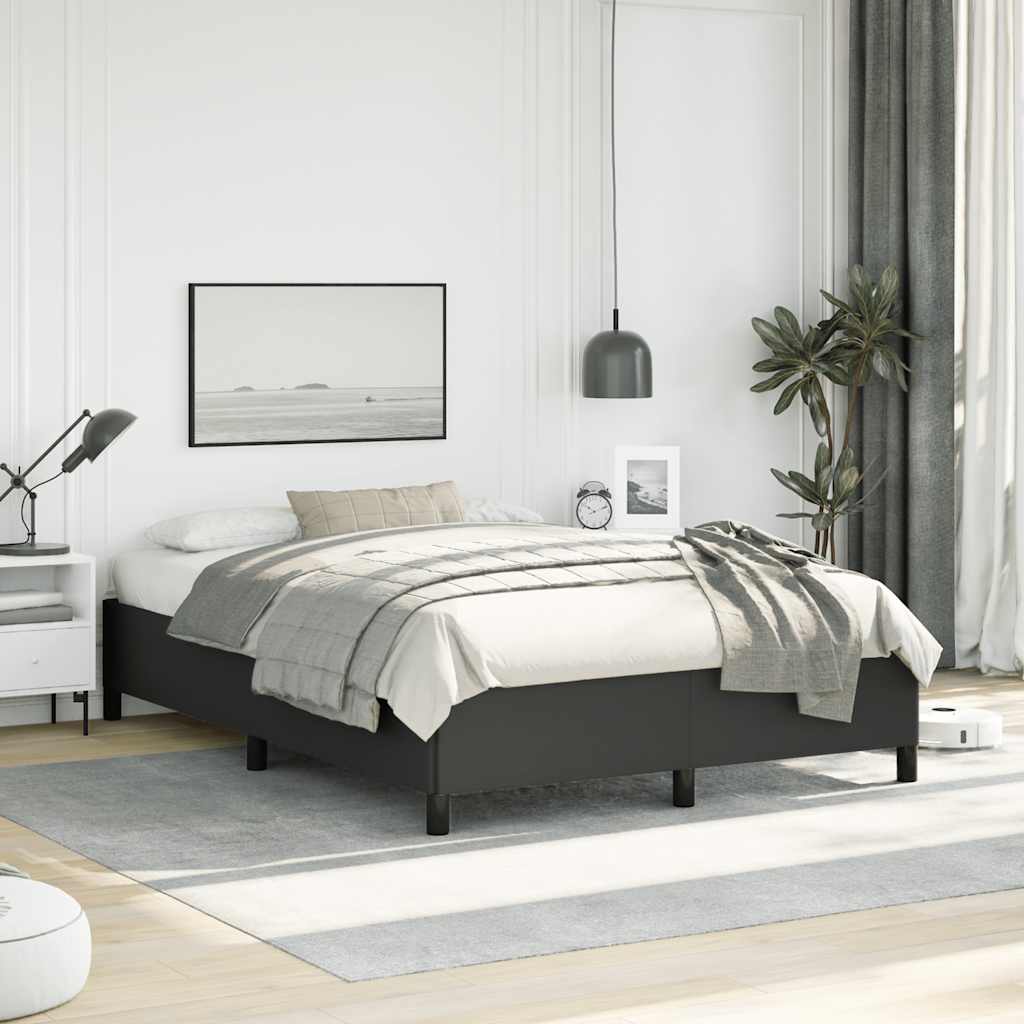 vidaXL Bed Frame Black 137x190 cm Faux Leather