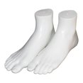 thumbnail image 3 of PVC Mannequin Adult Feet Ankle Bracelet Foot Left and display foot model Right for Toe Rings White, 3 of 9