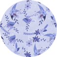 thumbnail image 1 of Ahgly Company Tapis Rond Lavable en Machine Intérieur Transitionnel Bleu Lavande, 8 Pieds Rond, 1 of 7