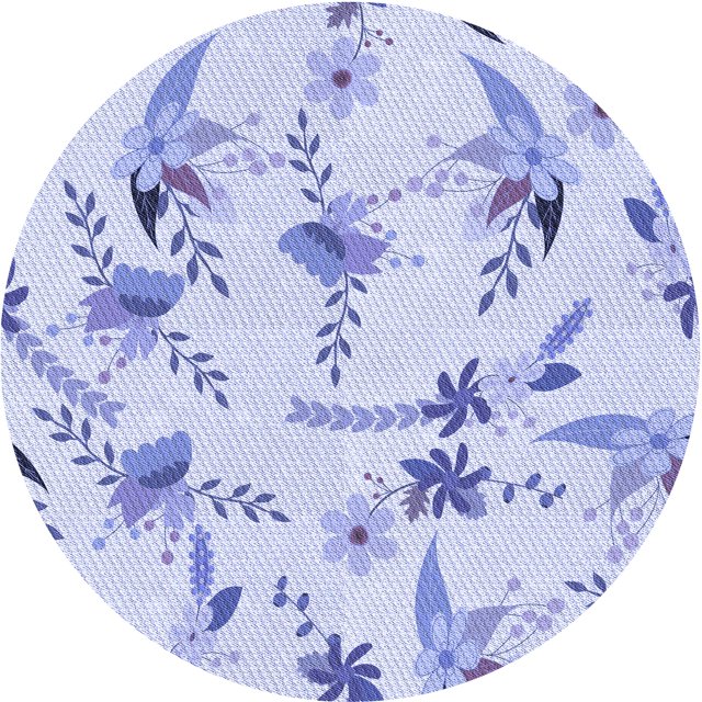Ahgly Company Tapis Rond Lavable en Machine Intérieur Transitionnel Bleu Lavande, 8 Pieds Rond