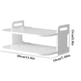 thumbnail image 2 of Jierger Punch-Free TV Component Floating Shelf, Wall Mounted Rack for Set-Top Box Router Game Consoles, Home Media Storage Shelf, No-Drill Floating Shelves, Home TV Accessory Storage Racks, 2 of 8