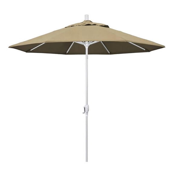 California Umbrella GSPT908170-5476 Pacific Trail White Patio Umbrella, Heather Beige - 9 ft. x 8 Ribs