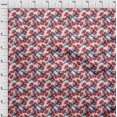 thumbnail image 4 of oneOone Tissu Polyester Spandex Rouge Floral Diy Couture Tissu Imprimé Tissu au Mètre 56 Pouces de Large, 4 of 4