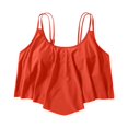 thumbnail image 1 of Women's Bikini Tops Full Coverage Tankini Top Double Layer Swim Bras Flounce Bathing Suit Tops With Ruffled, 1 of 3