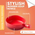 thumbnail image 3 of Soup Bowls 20 Ounce Set Of 4 Porcelain Matte Glaze Bowl with Handle French Onion Soup Bowl, 3 of 8