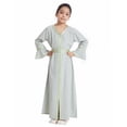 thumbnail image 1 of Hiiyo Big Girls Long Sleeve V-Neck Kaftan Maxi Dress Abaya Robe, 1 of 4