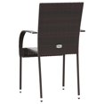 thumbnail image 4 of vidaXL Chaises d'Extérieur Empilables 4 Pcs Rotin Synthétique Brun, 4 of 4