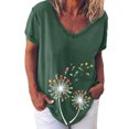 thumbnail image 1 of Birdeem Fashion Woman V Neck Printing T Shirt Blouse Tops Sweatshirt, 1 of 1
