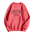 thumbnail image 4 of FYEGRE Chandail Sans Capuche à Imprimé pour Femme, Manches Longues, Col Ras du Cou, Décontracté, Doux, Confortable, Blouse, Chemise, Design Unique, Tenue Quotidienne, Vêtement pour les Amoureux de la Nature, Rouge Melon D\'eau, TTG, 4 of 4