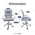 thumbnail image 2 of MotionGrey - MC1 Ergonomic Office Chair - Comfy Airy Back Support with Adjustable Height - White Desk Computer Chairs Perfect for Home Gaming and Offices, 2 of 8