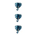 thumbnail image 1 of Wweixi Coat Hooks Easy To Install And Wide Application For Added In Daily Life Retro blue(elephant) 3Set, 1 of 6