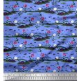 thumbnail image 1 of Soimoi Poly Georgette Fabric Insect,Leaves & Floral Artistic Decor Fabric Printed Yards 42 Inch Wide, 1 of 3