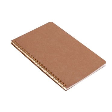 A5 Kraft Cover Thick Coil Notebooks Notepad Journals grid pattern Students Diary Book Office Stationery
