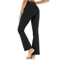 thumbnail image 3 of LUXUR Pantalon de Yoga Taille Haute Boot Cut pour Femmes, L, Noir, 3 of 5