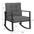 thumbnail image 2 of Patiojoy Outdoor Wicker Rocking Chair Glider Rattan Rocker Recliner with Grey Cushion, 2 of 7