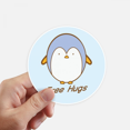 thumbnail image 1 of Penguin Animal Antarctique Câlin Autocollant Mur Rond Valise Ordinateur Portable Étiquette Pare-Chocs, 1 of 1
