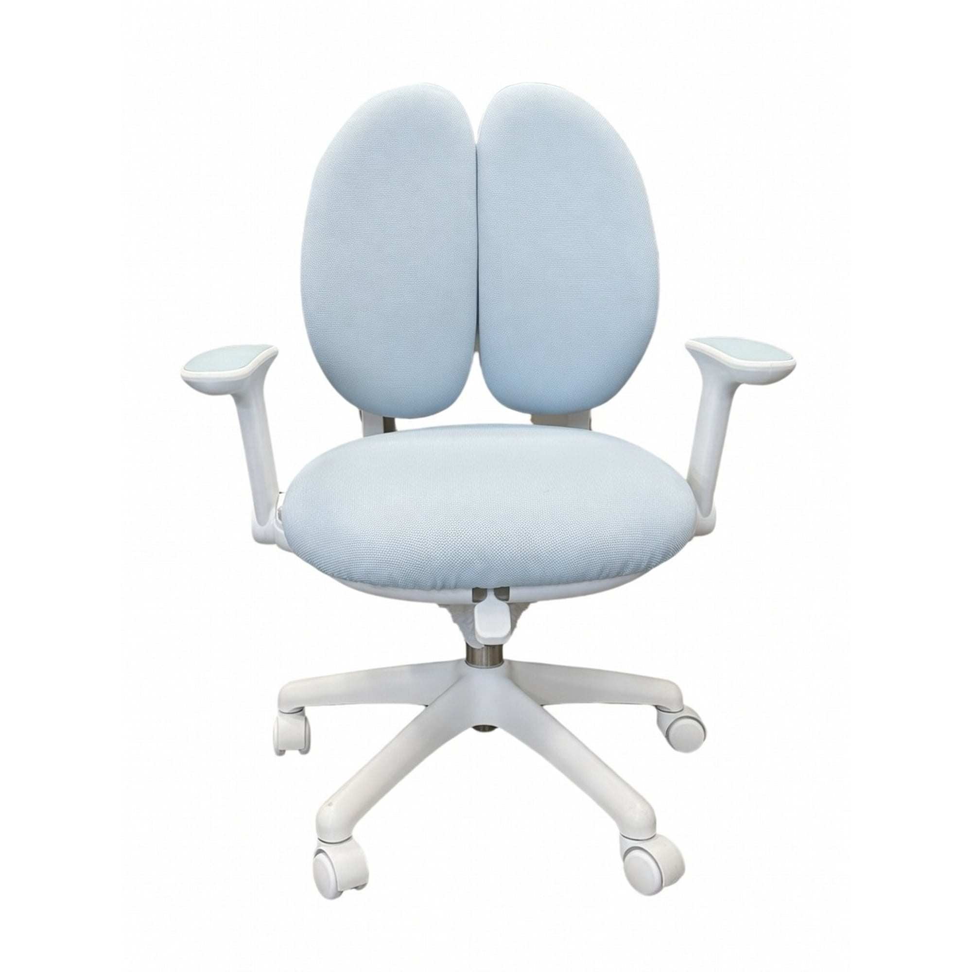 Kids Ergonomic Study Chair Height Adjustable Desk Chair with Dual Back Support & Armrests Rolling Swivel Computer Chair for Students 85–101cm Blue Home School Seat