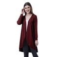thumbnail image 1 of Moomaya Cardigan d'Été Long en Coton pour Femmes à Manches Longues, Style Hi-Lo, Ourlet Arrondi, 1 of 7