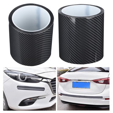 Carbon Fiber Vinyl Wrap Sticker, Easy To Install Car Door Edge Guard Carbon Fiber Protective Film Carbon Fiber Car Accessory For Trunk For Bumper For Door 10cm X 3 Meters