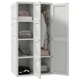 thumbnail image 1 of HOMCOM Garde-Robe Portative avec Compartiments en Cubes, Tringle et Portes, 1 of 10