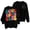 Black, variant on Ladies Fashion Casual Printed Long Sleeve Solid Color Hoodie Top Hoodie Crop Top Ladies Sweatshirts without Hoods Ladies Tops Designer Sweatshirts Women Oversized Women Comfy Womens Sweatshirts Winged