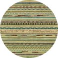 thumbnail image 1 of Ahgly Company Indoor Round Abstract Avocado Green Abstract Area Rugs, 7' Round, 1 of 6