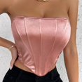 thumbnail image 3 of Birdeem Womens Fashion Solid Slim Backless Tanks Top Short Breast Wrap Vest, 3 of 7