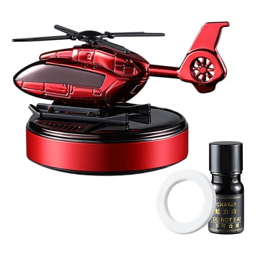 CEHVOM Car Mounted Perfume Car Accessories Solar Auto Rotating Aircraft Aromatherapy Car Perfume 10ml Clearance